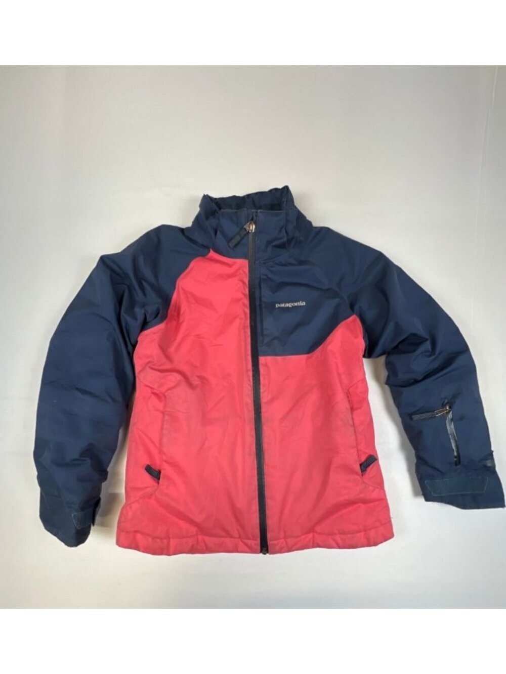Patagonia Kids Snowshot Insulated Ski Jacket Pink Blue H2No Waterproof Coat M 10